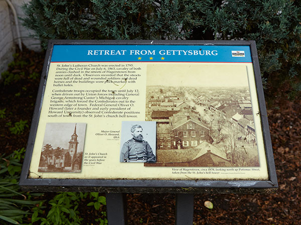 Marker talking about Michigan Cavalry Brigade in Hagerstown, MD. Image ©2015 Look Around You Ventures, LLC.